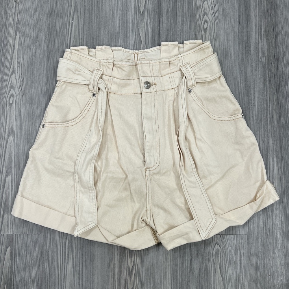Free People Cream Shorts